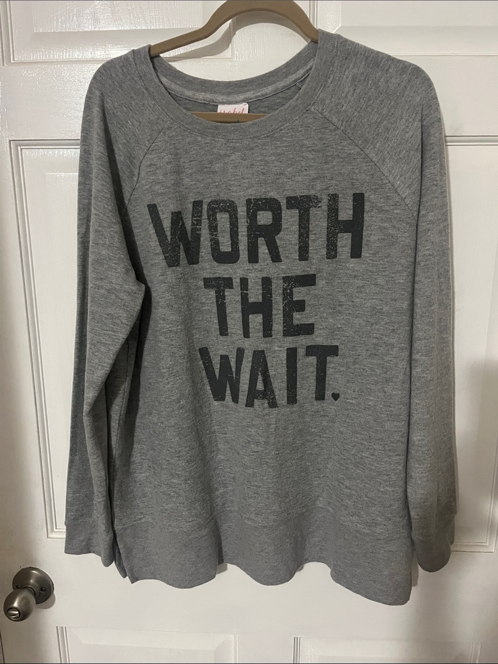 Ingrid & Isabel Gray Maternity Sweatshirt with Tags